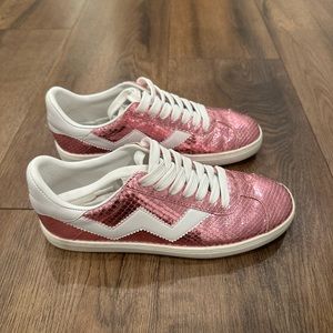 Stuart Weitzman Pink Leather Sneaker